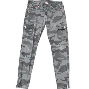 Vintage True Religion Jeans Size 29 CARGO LEGGINGS Camo